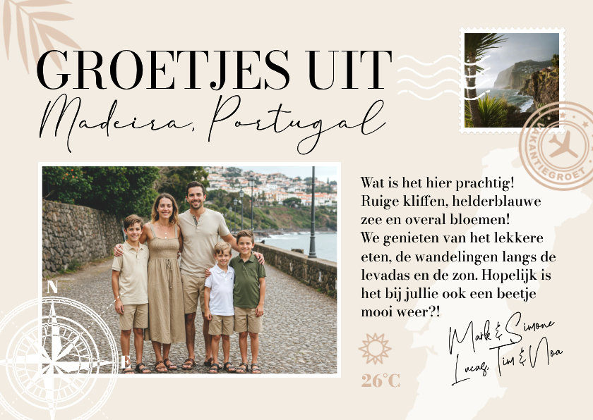 Vakantiekaart groetjes uit ansichtkaart met foto reizen - Vakantiekaarten Vakantiekaarten - Vakantiekaart groetjes uit ansichtkaart met foto reizen