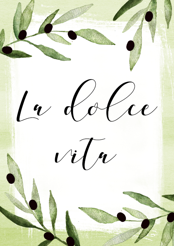 Vakantiekaarten - Vakantiekaart La dolce vita