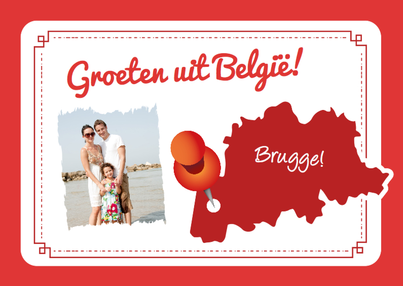 Vakantiekaart Landkaart België - Vakantiekaarten Vakantiekaarten - Vakantiekaart Landkaart België