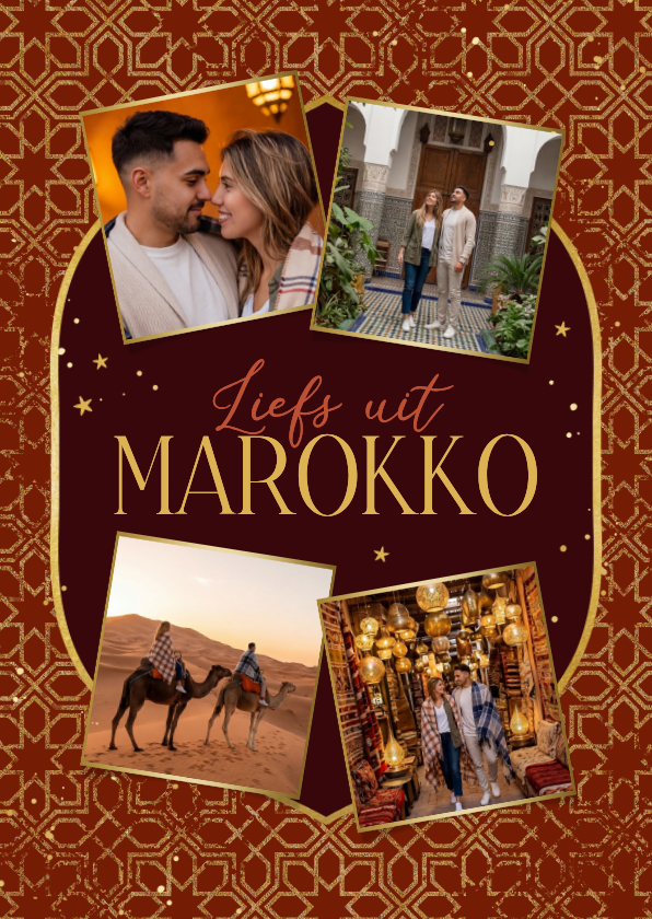Vakantiekaarten - Vakantiekaart Marokko Afrika Marokkaans thema foto