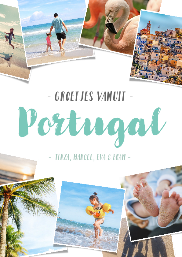 Vakantiekaart met fotocollage - Vakantiekaarten Vakantiekaarten - Vakantiekaart met fotocollage