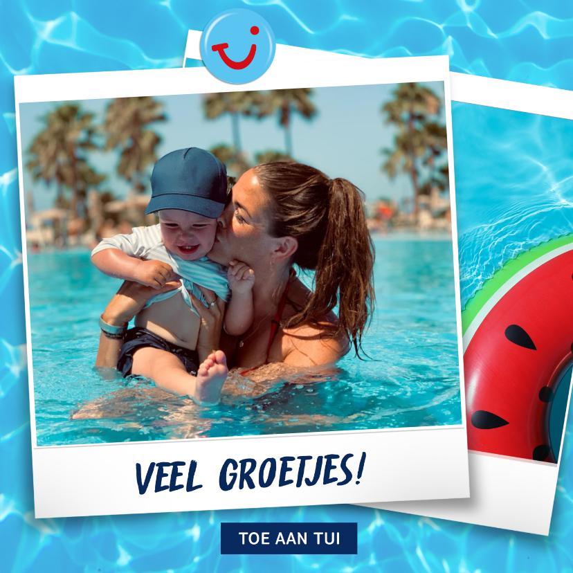 Vakantiekaart met groetjes uit en eigen foto - water - Vakantiekaarten Vakantiekaarten - Vakantiekaart met groetjes uit en eigen foto - water
