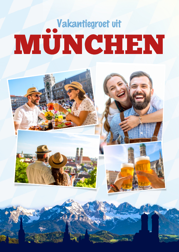 Vakantiekaart München Alpen bergen Duitsland Beieren - Vakantiekaarten Vakantiekaarten - Vakantiekaart München Alpen bergen Duitsland Beieren