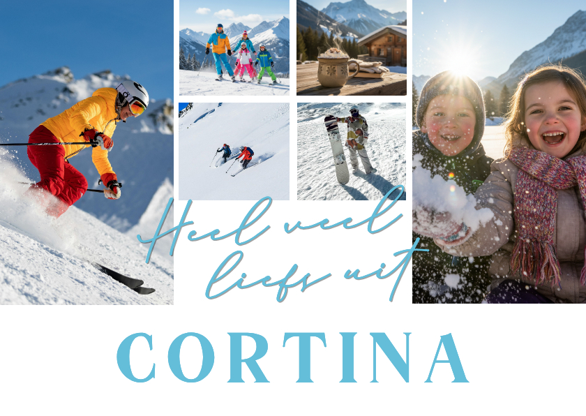 Vakantiekaarten - Vakantiekaart Wintersport 6 foto's