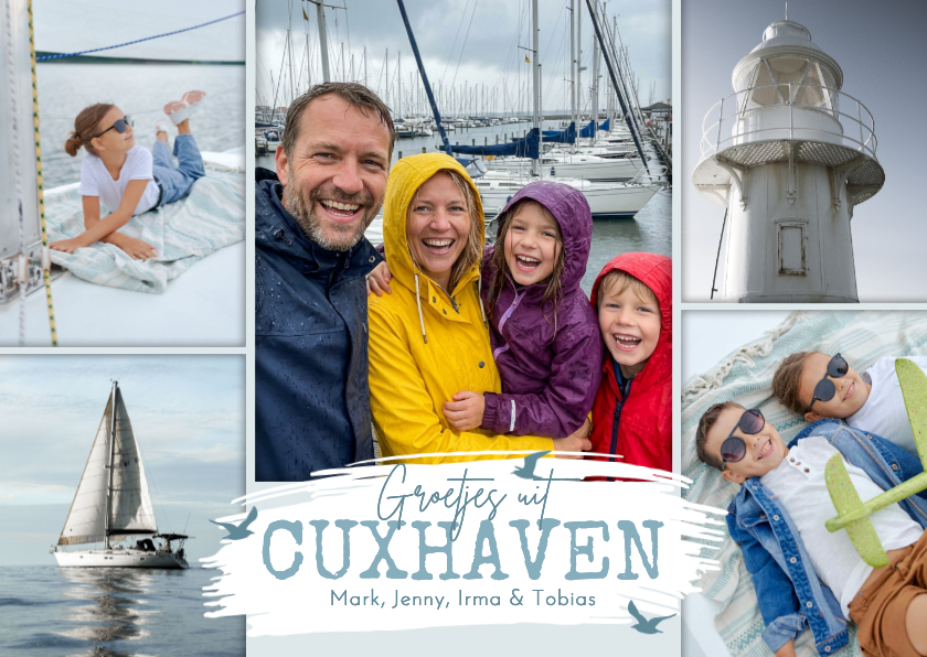 Vakantiekaarten - Vakantiekaart zeil- en strandvakantie Noordzee