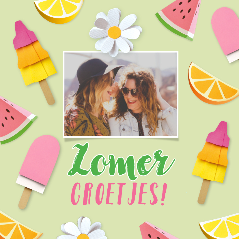 Vakantiekaarten - Vakantiekaart zomergroetjes