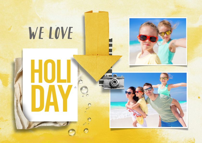 Vakantiekaart zonnig met foto's - Vakantiekaarten Vakantiekaarten - Vakantiekaart zonnig met foto's