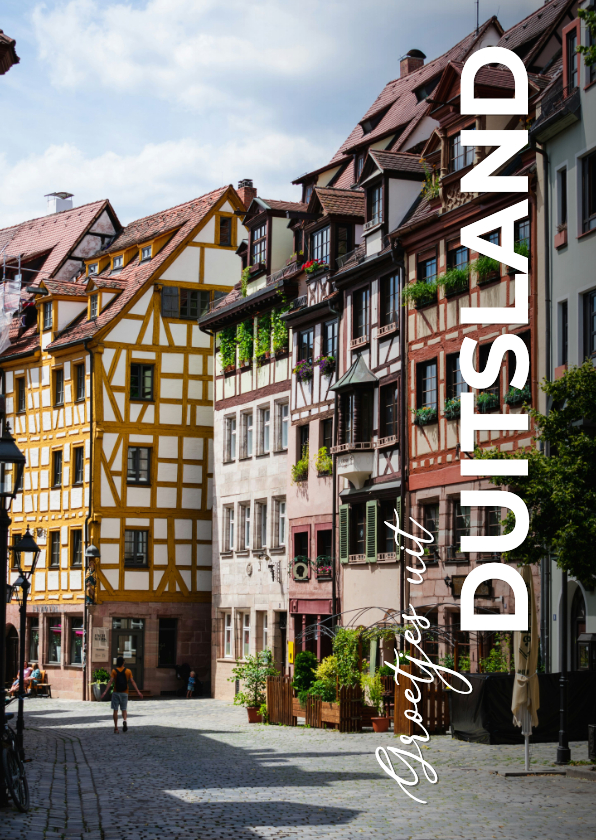 Vakantiekaartje groetjes uit Duitsland met mooie foto straat - Vakantiekaarten Vakantiekaarten - Vakantiekaartje groetjes uit Duitsland met mooie foto straat