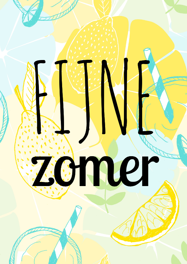 Vakantiekaarten - Zomerse kaart met limonade