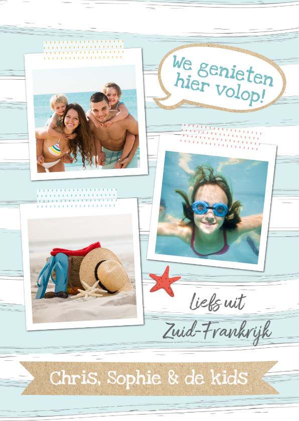 Zomerse vakantiegroet - Vakantiekaarten Vakantiekaarten - Zomerse vakantiegroet