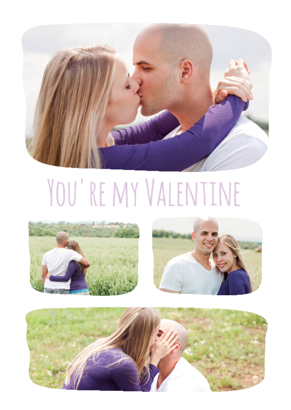 Collage You're my Valentine - BK - Valentijnskaarten Valentijnskaarten - Collage You're my Valentine - BK