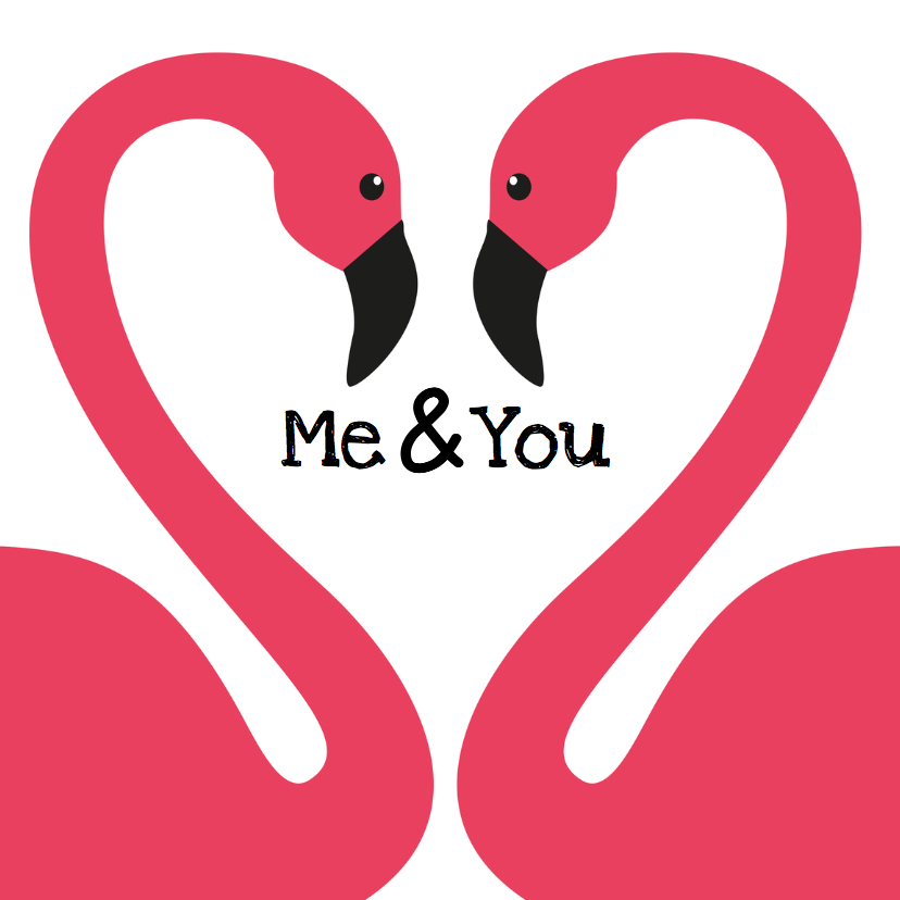 Flamingo Valentijnskaart perfect - Valentijnskaarten Valentijnskaarten - Flamingo Valentijnskaart perfect