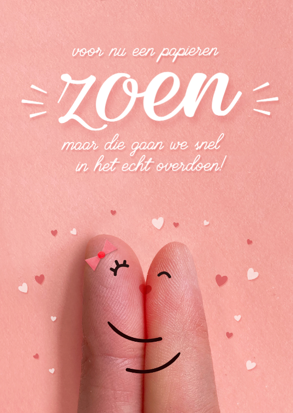 Grappige valentijnskaart papieren zoen snel overdoen! - Valentijnskaarten Valentijnskaarten - Grappige valentijnskaart papieren zoen snel overdoen!