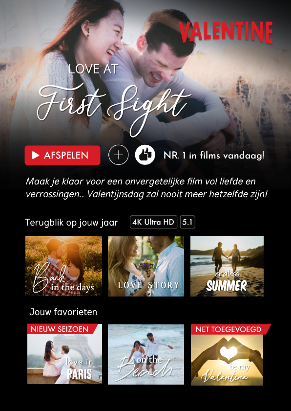 Grappige valentijnskaart van jullie eigen film of tv serie - Valentijnskaarten Valentijnskaarten - Grappige valentijnskaart van jullie eigen film of tv serie