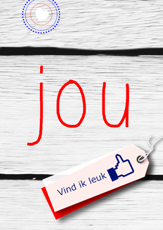 Hout knipoog social media - rh - Valentijnskaarten Valentijnskaarten - Hout knipoog social media - rh
