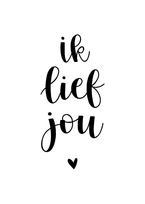 Liefdekaart - Ik lief jou - Valentijnskaarten Valentijnskaarten - Liefdekaart - Ik lief jou