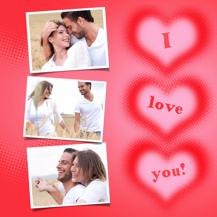 Liefdeskaart I love you! - BK - Valentijnskaarten Valentijnskaarten - Liefdeskaart I love you! - BK