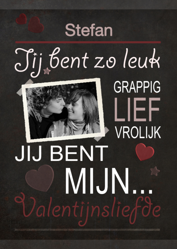 Mijn Valentijnsliefde krijt - BK - Valentijnskaarten Valentijnskaarten - Mijn Valentijnsliefde krijt - BK