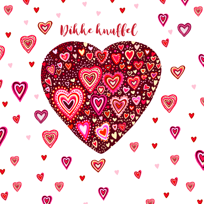 Valentijn gekleurde hartjes - Valentijnskaarten Valentijnskaarten - Valentijn gekleurde hartjes