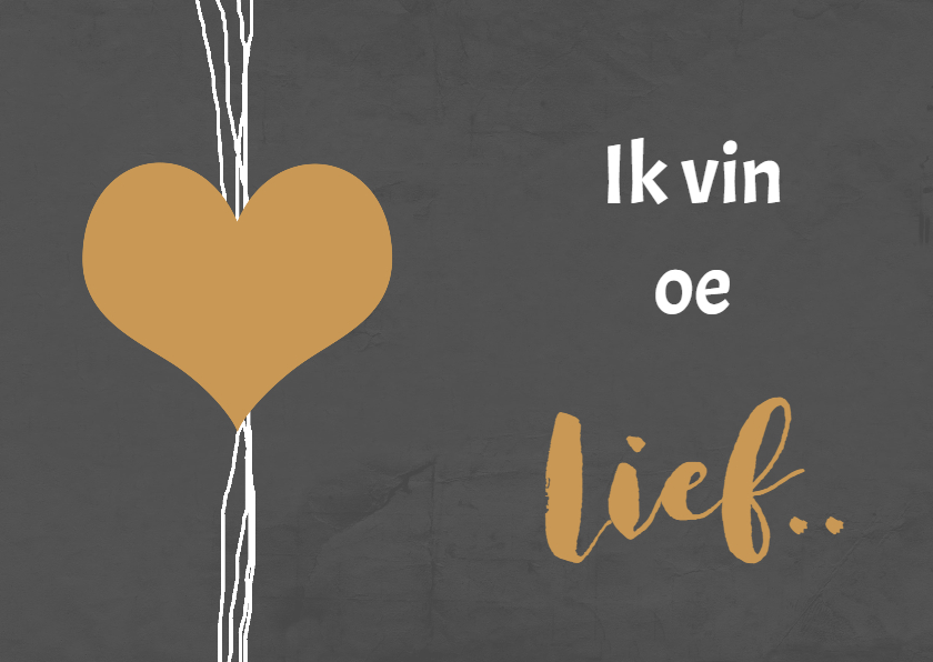 Valentijn krijtbord lief - Valentijnskaarten Valentijnskaarten - Valentijn krijtbord lief
