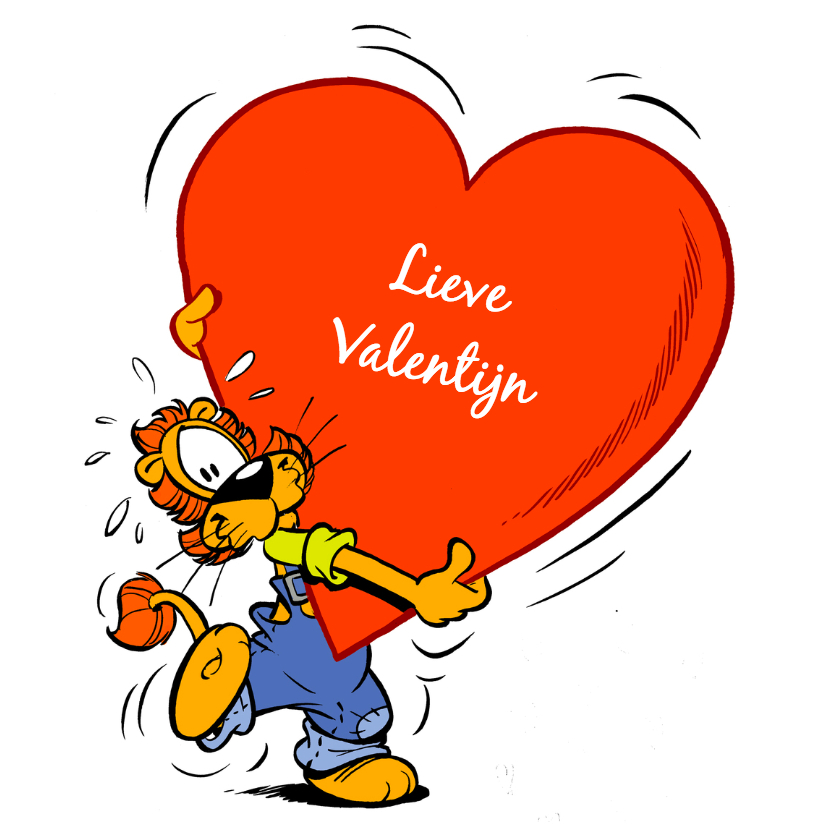 Valentijnskaarten - Valentijn Loeki groot hart A