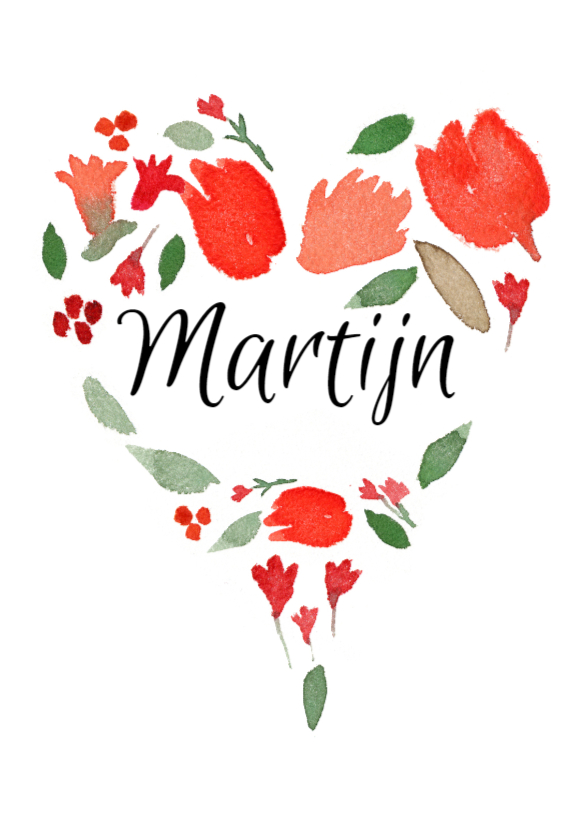 Valentijn, naam in een hartje - Valentijnskaarten Valentijnskaarten - Valentijn, naam in een hartje