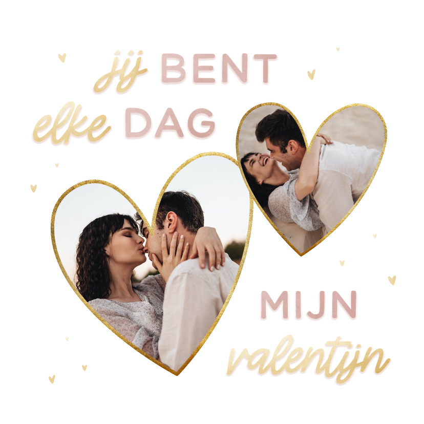 Valentijnskaarten - Valentijnsdag fotocollage elke dag mijn valentijn