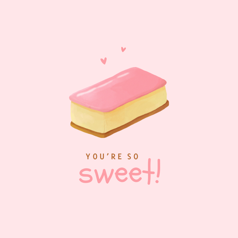 Valentijnskaarten - Valentijnsdag tompouce liefde you're so sweet
