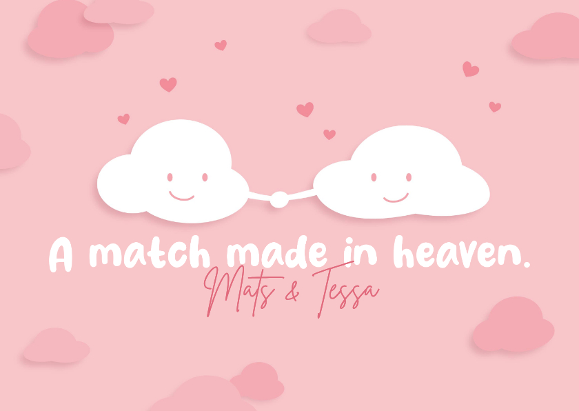 Valentijnskaarten - Valentijnskaart 'A match made in heaven'