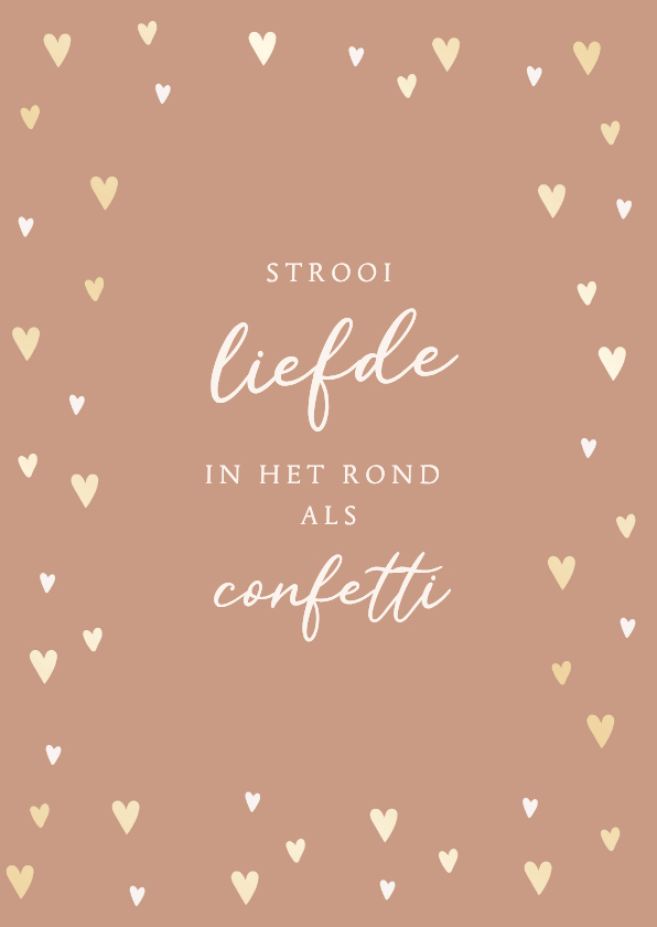 Valentijnskaarten - Valentijnskaart confetti