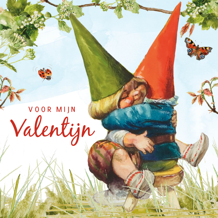 Valentijnskaarten - Valentijnskaart kabouterknuffel 