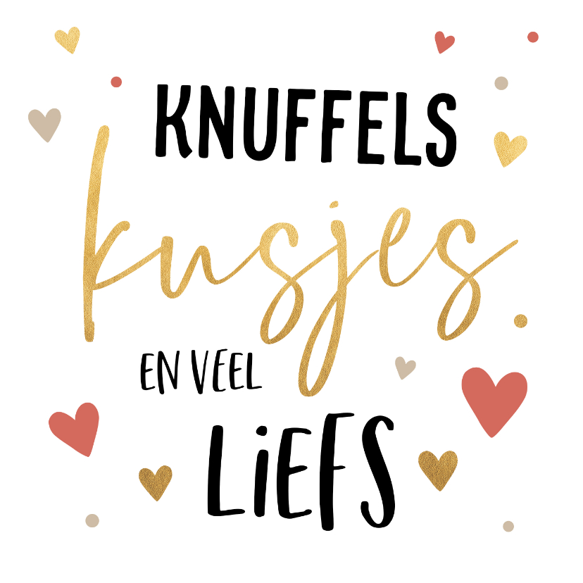 Valentijnskaarten - Valentijnskaart knuffels en kusjes