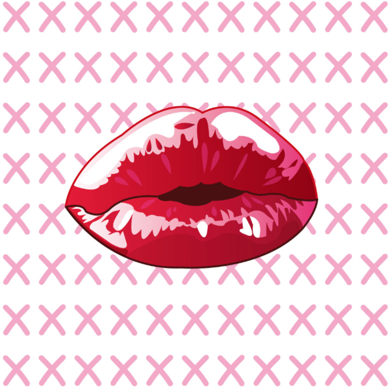 Valentijnskaart kus lippen - Valentijnskaarten Valentijnskaarten - Valentijnskaart kus lippen