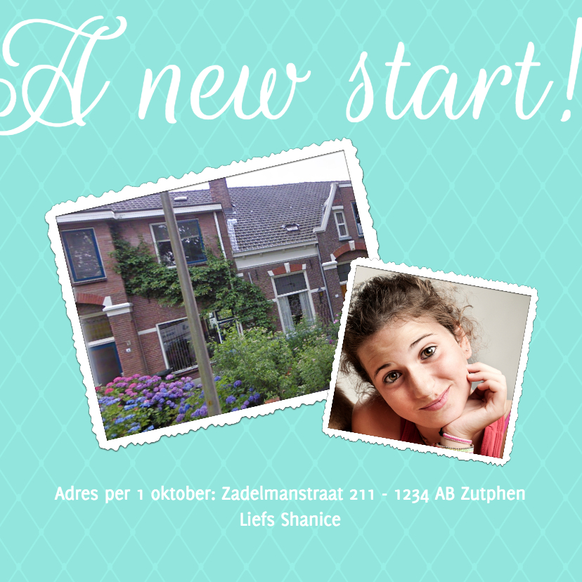 A new start! - BK - Verhuiskaarten Verhuiskaarten - A new start! - BK