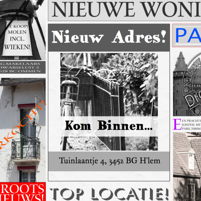 advertentie feest nieuw huis zelf invullen - Verhuiskaarten Verhuiskaarten - advertentie feest nieuw huis zelf invullen