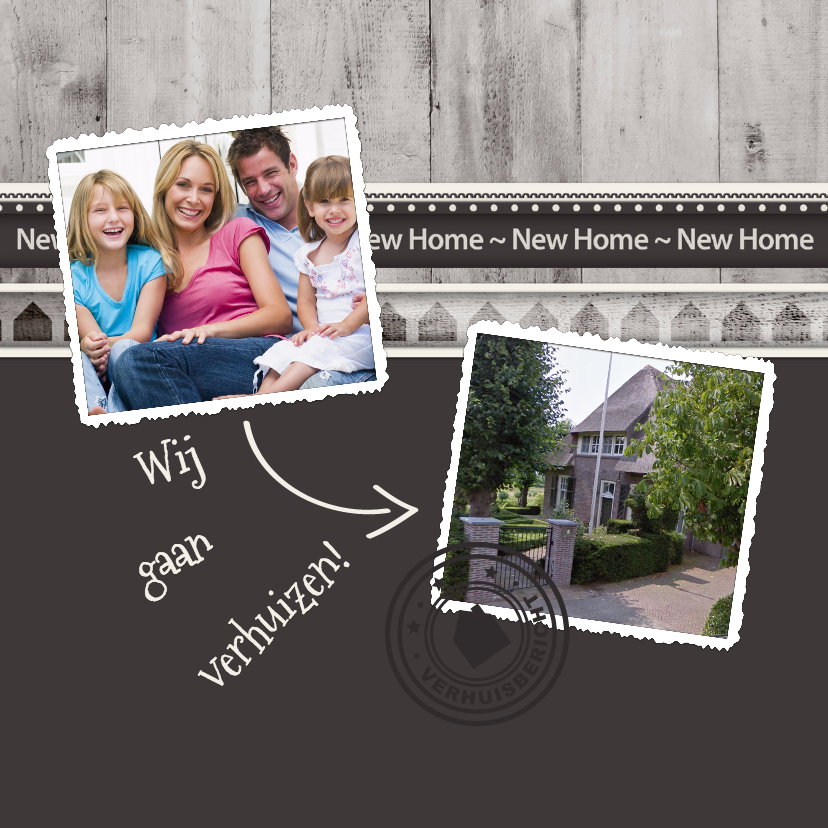 Antraciet Verhuizen - BK - Verhuiskaarten Verhuiskaarten - Antraciet Verhuizen - BK