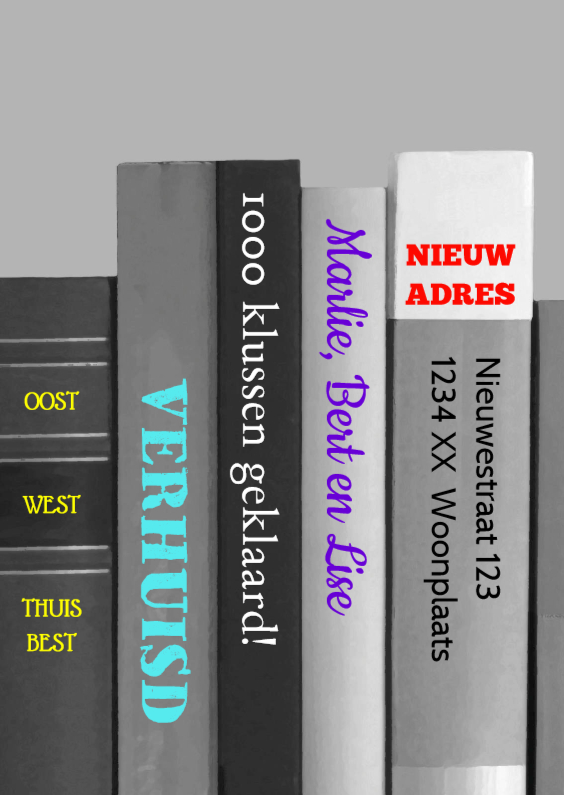 boeken verhuizing - Verhuiskaarten Verhuiskaarten - boeken verhuizing