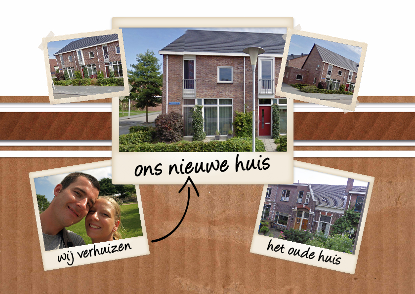 Verhuiskaarten - Collage Ons nieuwe huis - BK