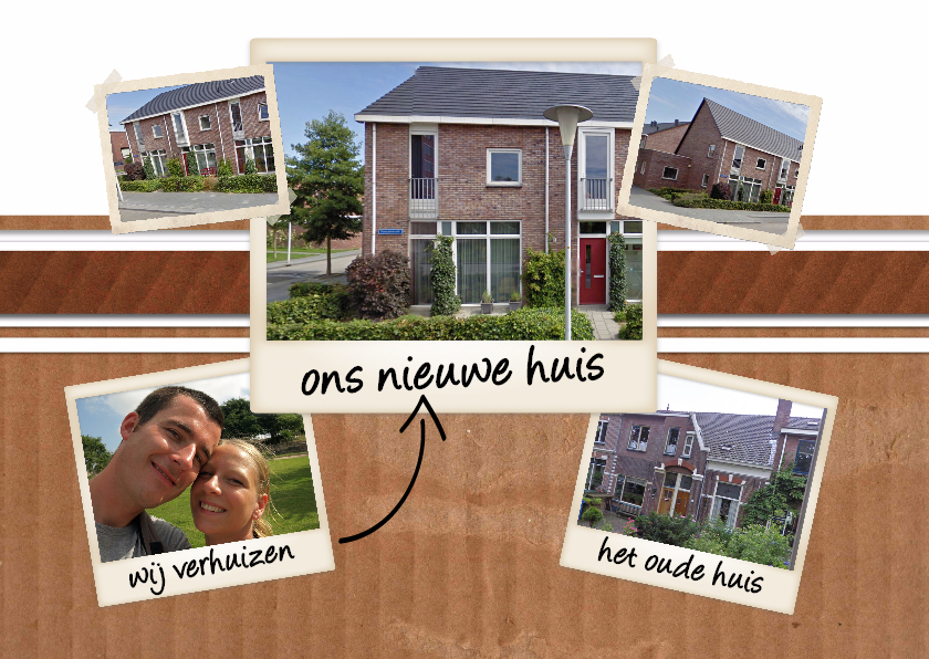 Collage Ons nieuwe huis - BK - Verhuiskaarten Verhuiskaarten - Collage Ons nieuwe huis - BK