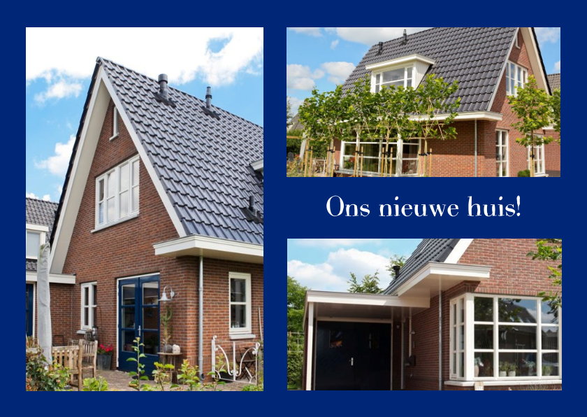 Verhuiskaarten - Collage verhuizen 3 foto's - BK