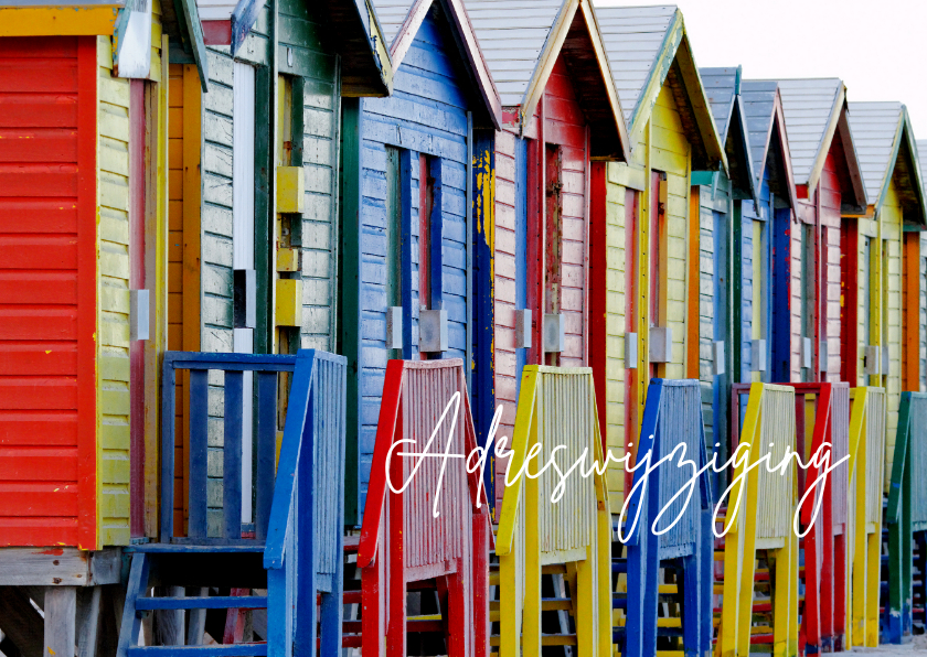 Verhuiskaarten - Colourful Home - strandhuisjes 