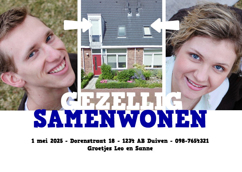 Gezellig Samenwonen - BK - Verhuiskaarten Verhuiskaarten - Gezellig Samenwonen - BK