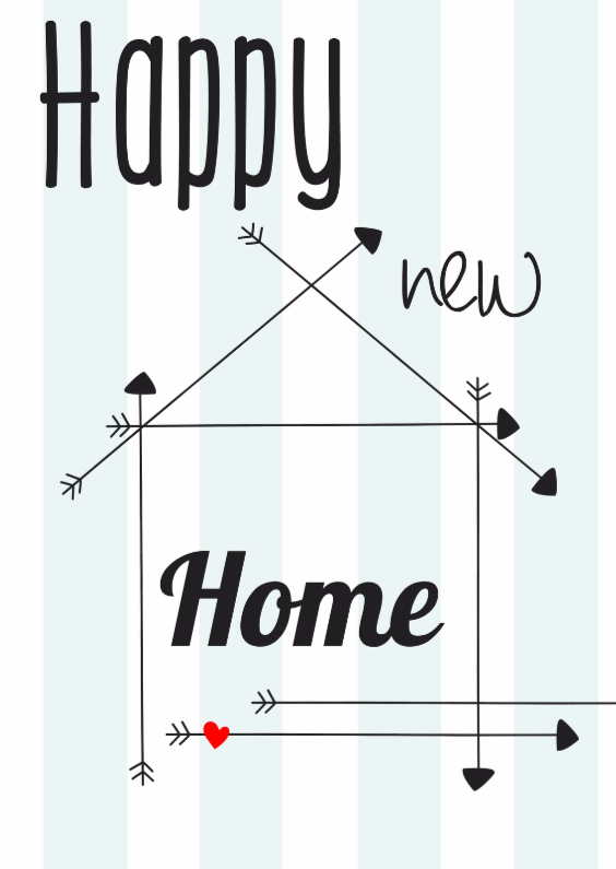 Happy new Home - Verhuiskaarten Verhuiskaarten - Happy new Home