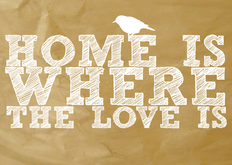 Home is where the love is - Verhuiskaarten Verhuiskaarten - Home is where the love is
