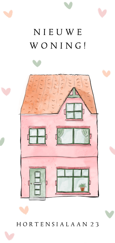 Verhuiskaarten - Nieuwe woning, verhuisbericht