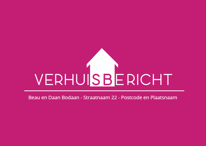 Rose verhuisbericht - Verhuiskaarten Verhuiskaarten - Rose verhuisbericht