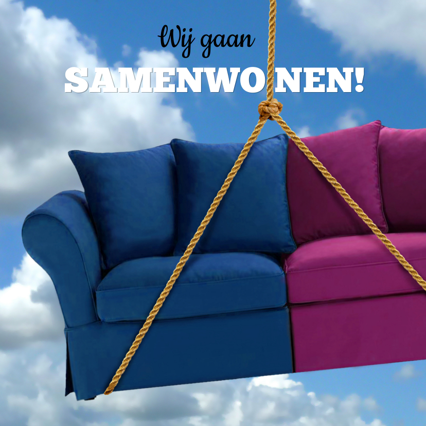 Samenwonen op 1 bank - Verhuiskaarten Verhuiskaarten - Samenwonen op 1 bank