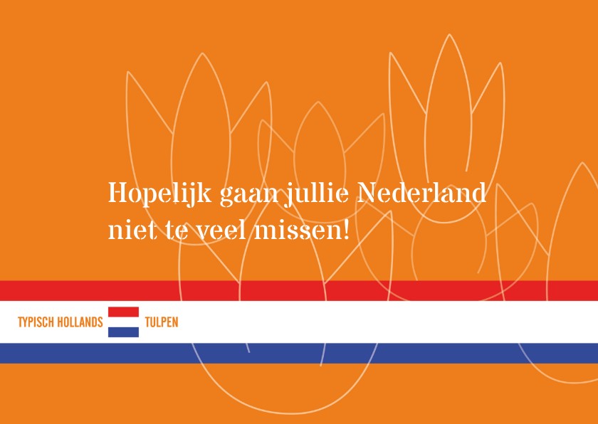 Typisch Hollands - tulpen 2 - Verhuiskaarten Verhuiskaarten - Typisch Hollands - tulpen 2