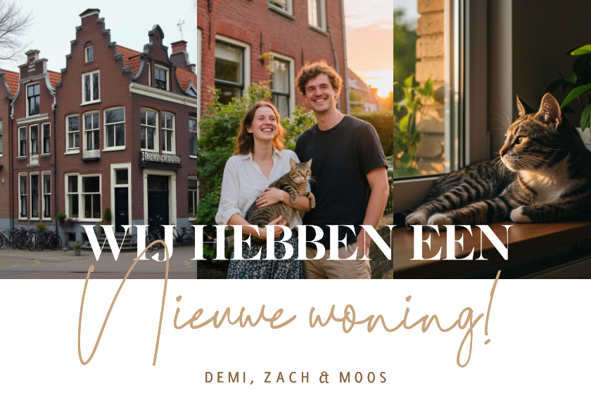 Verhuiskaarten - Verhuis fotocollage nieuwe woning