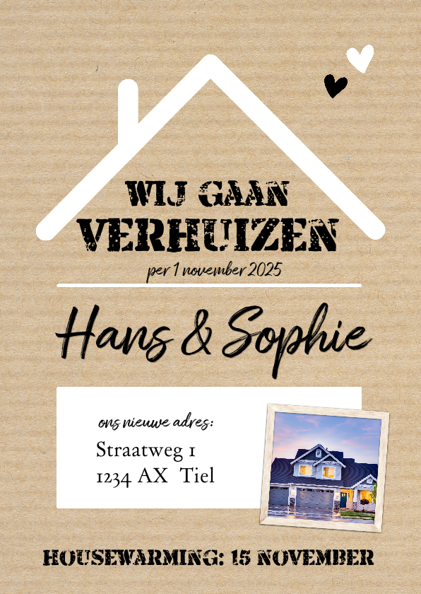 Verhuisbericht - wij gaan verhuizen foto - Verhuiskaarten Verhuiskaarten - Verhuisbericht - wij gaan verhuizen foto